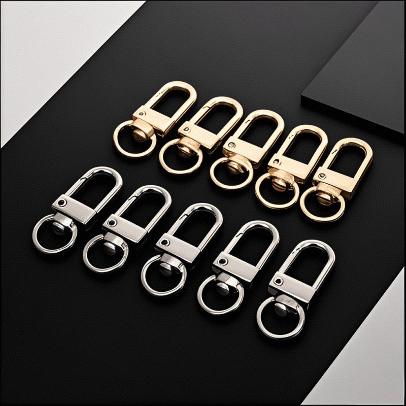 Zinc Alloy Door Buckle Keychain DIY Jewelry Accessories Gold and Silver Universal Rotating Bag Hardware Buckle Spot Wholesale Zinc Alloy Door Buckle Keychain DIY Jewelry Accessories Gold and Silver Universal Rotating Bag Hardware Buckle Spot Wholesale