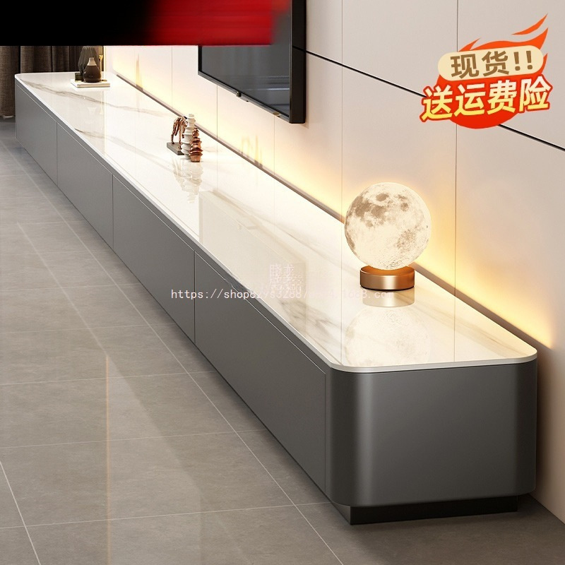 Xiaolong Slate Tv Cabinet Living Room Home 2025 New Small Apartment Simple Accessible Luxury Floor-Standing Coffee Table Tv Cabinet