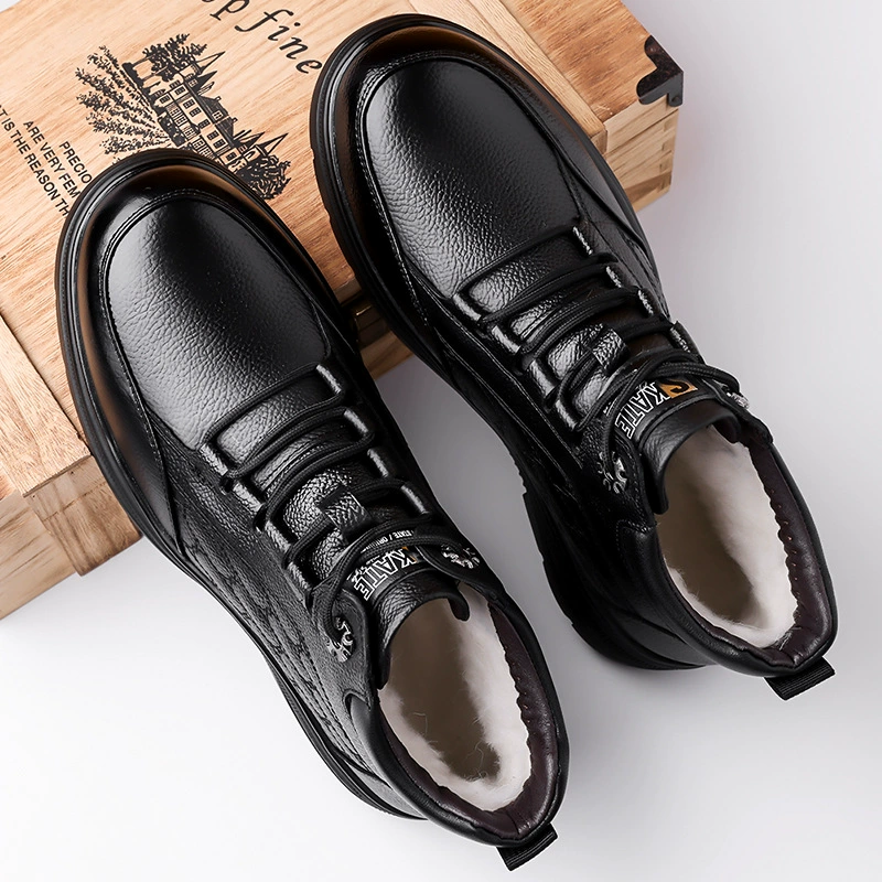 Demi-season non-slip keep warm shoes for leisure for leather shoes, genuine leather, wholesale