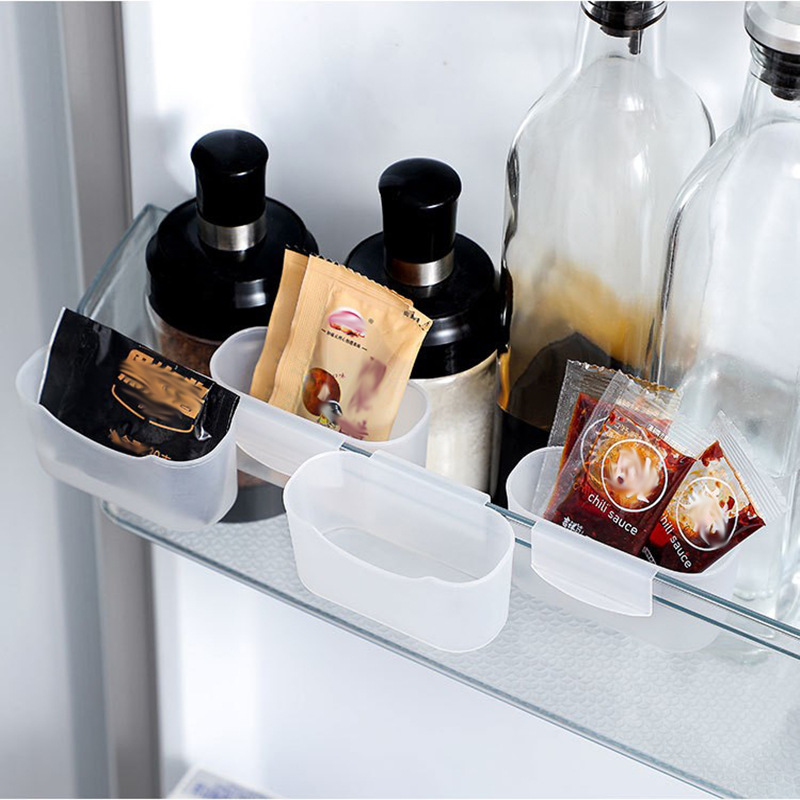塑料家用冰箱侧门透明收纳盒酱料包调料包整理盒储物盒便携
