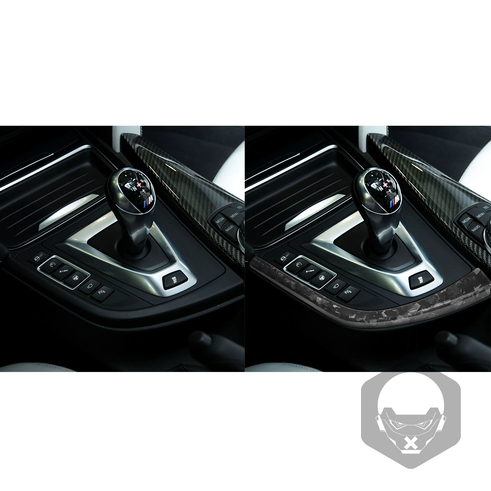Применимо к BMW M3 M4 рядной передачей L-образная боковая рамка декоративная наклейка 14-19 кованый каркас интерьерная модификация