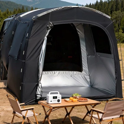 A Must-Have Car Rear Tent for Self-Driving Trips, Mosquito-Proof and Rain-Proof, Camping Car Extension Tent, Car Rear Camping Tent
