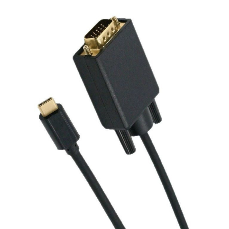 Cross-Border 1.8m Type-C to Vga Cable Hd Adapter Cable Usb3.1 Laptop Interface Usb-C to Vga Cross-Border 1.8m Type-C to Vga Cable Hd Adapter Cable Usb3.1 Laptop Interface Usb-C to Vga