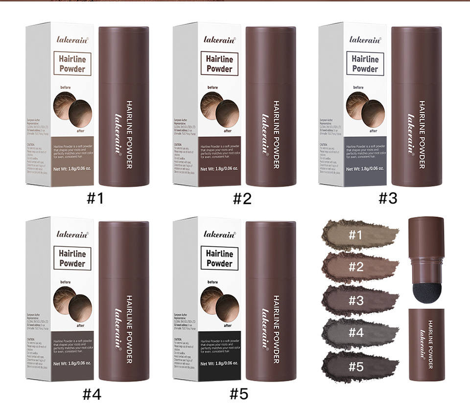 Lakerain Hairline Powder Filling, modifying, Contouring and Shadow Powder Hairline Powder Stick Specification drawing