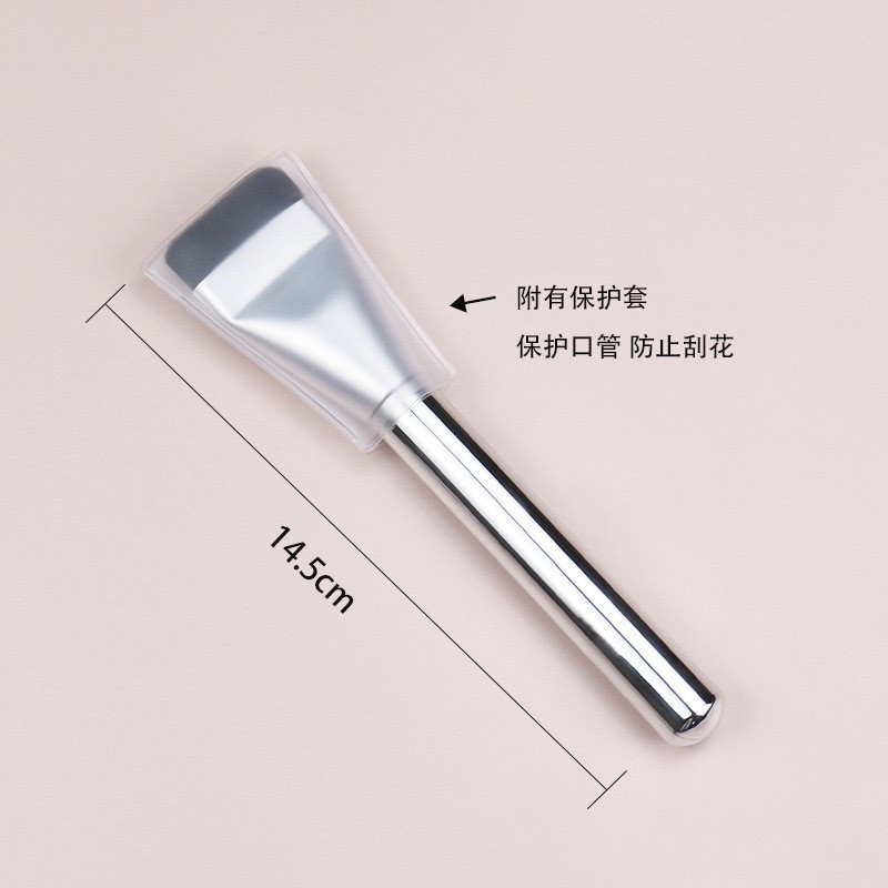 Base cepillo de maquillaje de media luna tipo un cepillo de maquillaje de cabeza plana sin traces base líquido cepillo de disco ultra delgado cepillo de maquillaje de máscara de cepillo