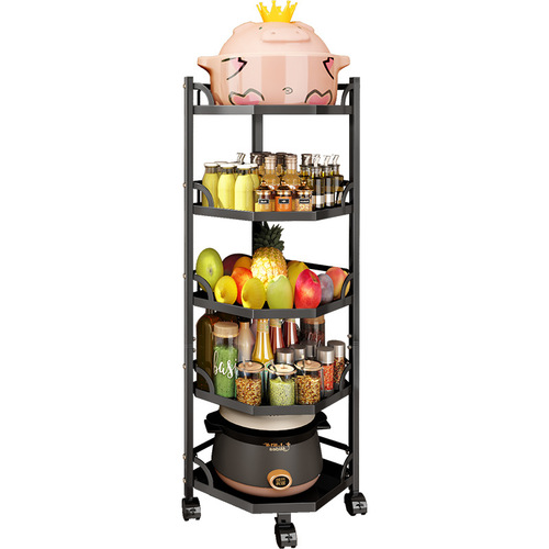Kitchen adjustable pot rack sandwich multi-layer pot storage rack under sink pot rack corner storage rack pot lid rack