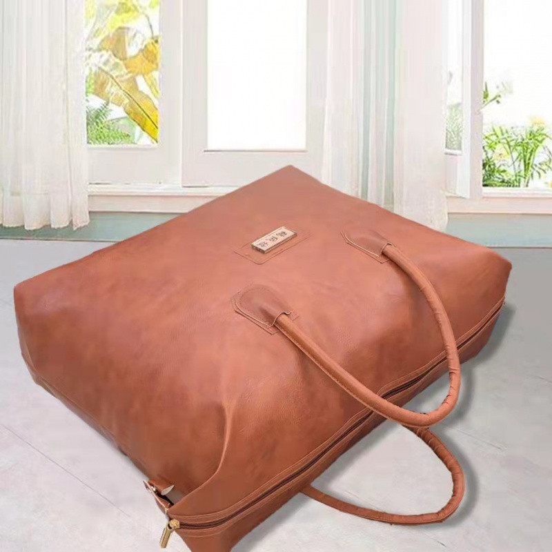 Yellow brown leather soft bag large size 2.5-3.5kg [high-end leather without odor]