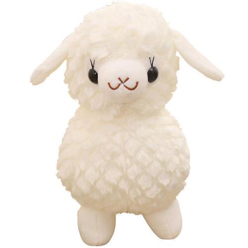 Factory direct sales simulated white alpaca plush toy little sheep doll company event gift wholesale