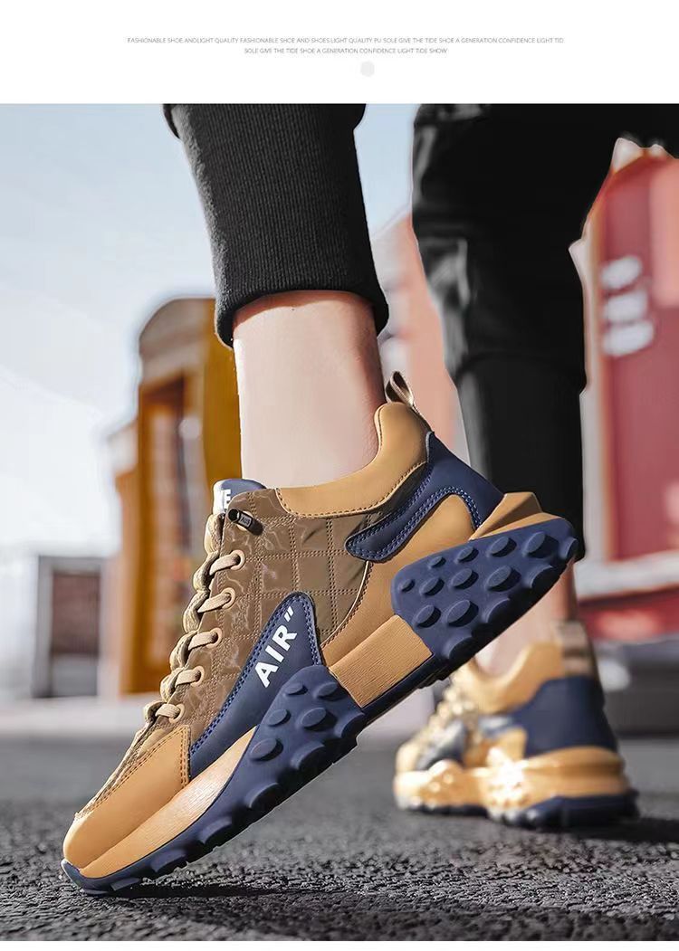 Trendy shoes male student running sneakers net red thick bottom daddy shoes foreign trade breathable casual shoes men's shoes spot_voghion.com