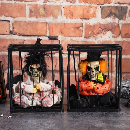 Cross-border foreign trade creative cage ghost courtyard decoration haunted house scare props wholesale cross-border export exclusive