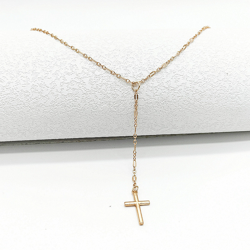 Fashion Cross Alloy Plating Necklace