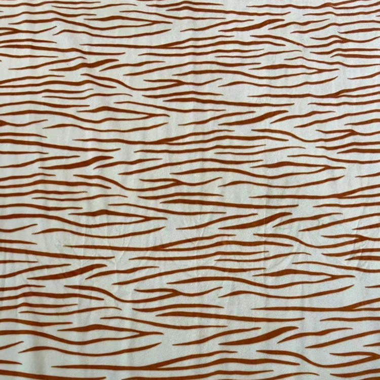 Tejido de impresión ultraflexible de cristal grueso tigre leche impresión manga juguete de peluche almohada ultraflexible