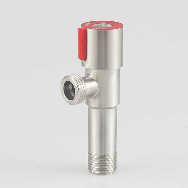 F type red wheel extended stainless steel angle valve