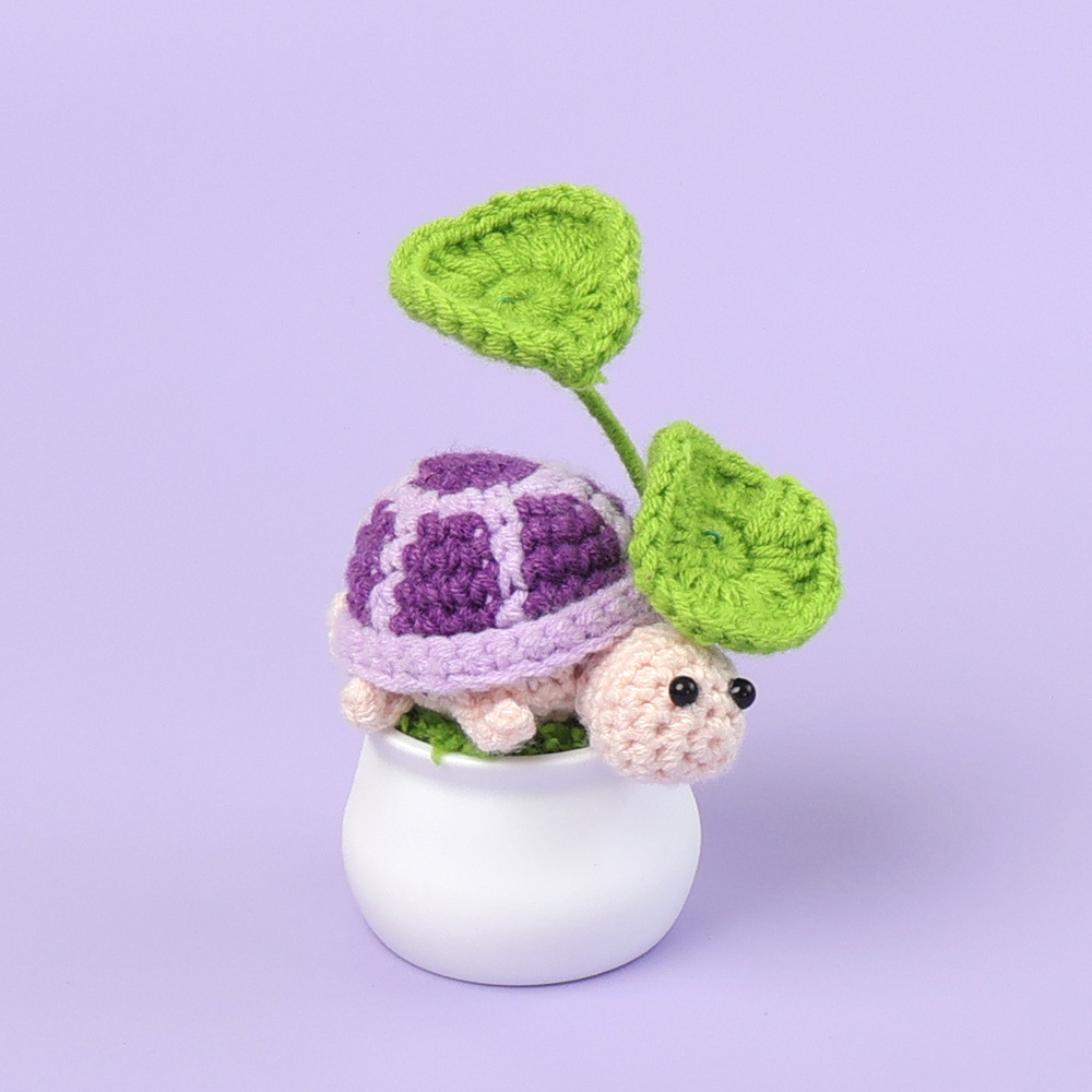 Tortuga en maceta - púrpura