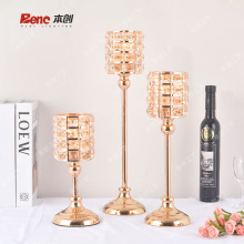 跨境北欧浪漫水晶蜡烛台摆件轻奢风婚礼香薰蜡烛托台烛光晚餐道具