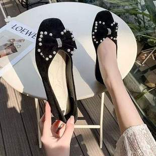 Women's Flat Korean-Style Student Slip-On Trendy Social Shoes Versatile Studded Autumn Casual Slip-On Shoes