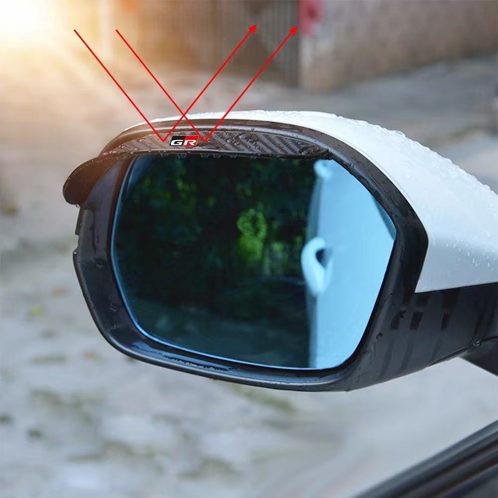 Customizable Cross-Border Car Rearview Mirror Rain Shield, Thickened Carbon Fiber Texture Rearview Mirror Rain Guard