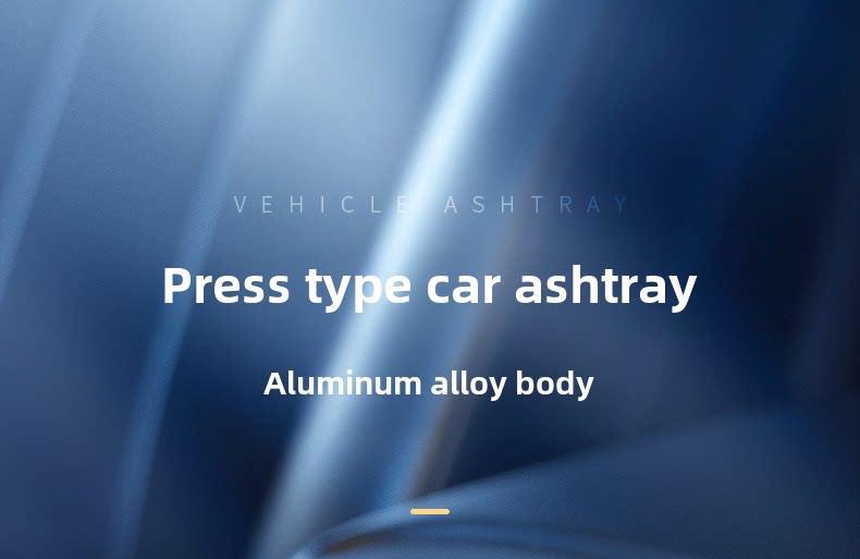 Suitable for Aito M5, M7, M9, M8 Car Ashtray, Aluminum Alloy Car Ashtray with Press-To-Open Lid and Light