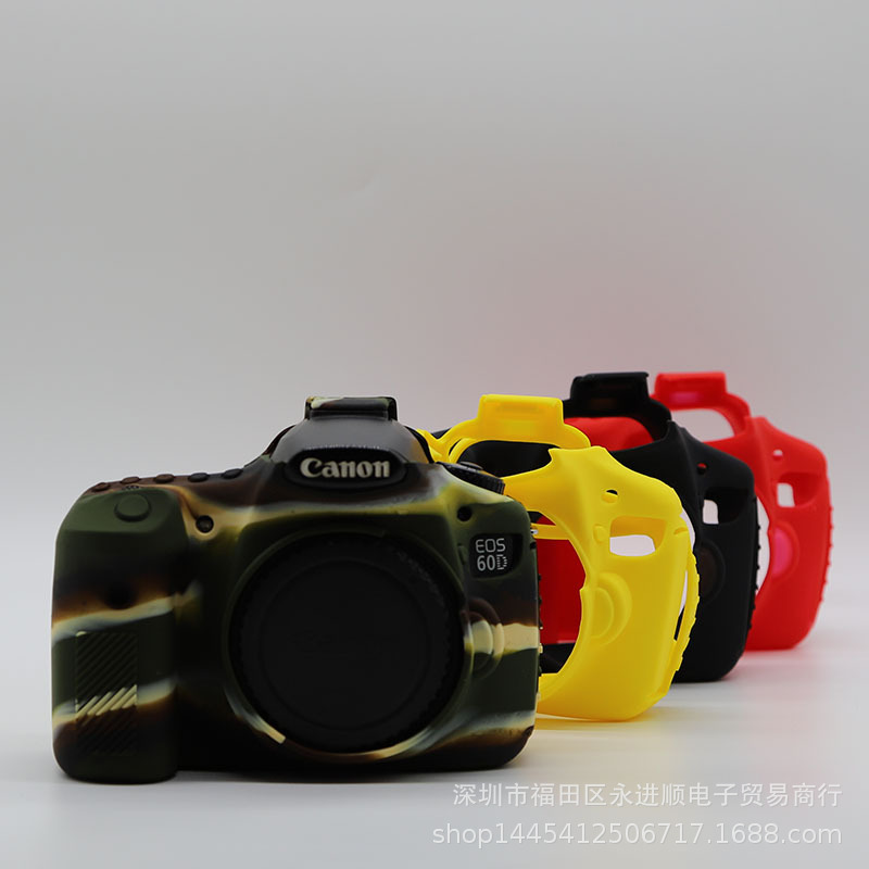 适用佳能EOS60D相机硅胶套 60D专用单反保护套 60D摄影包便携防摔