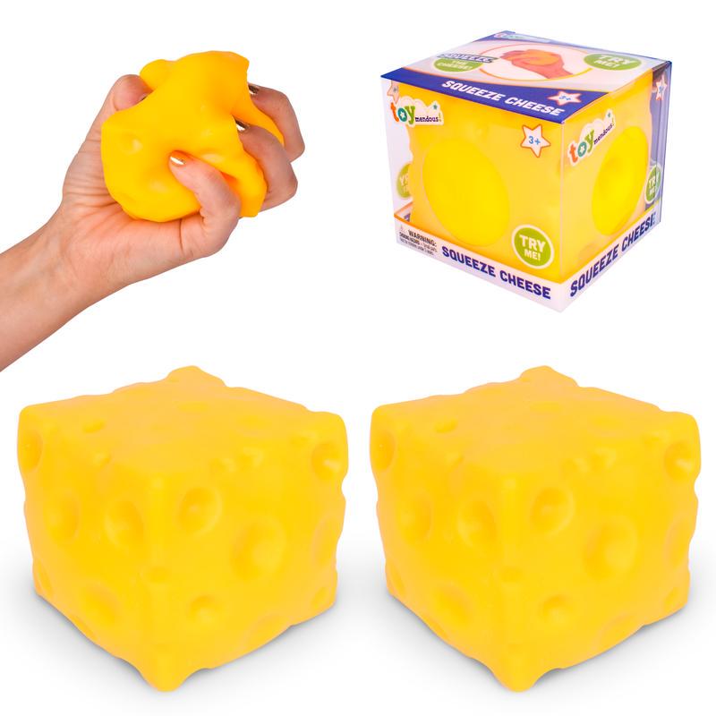 10cm Extra Large Cheese Squeeze Stress Ball Fun Novelty Toy Suitable for Children and Adults Stress Relief Gift