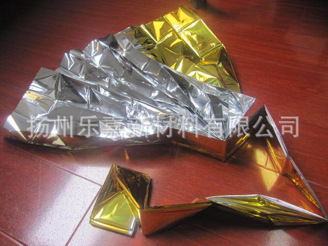 供应户外应急pet急救毯 便携折叠多功能保温急救毯