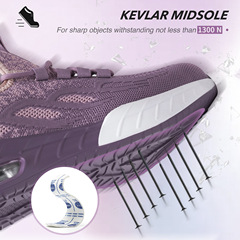 Wholesale Cross-border Labor Protection Shoes for Men, Breathable, Anti-Puncture, Steel Toe Cap Work Boots, Safe and Comfortable Protective Shoes