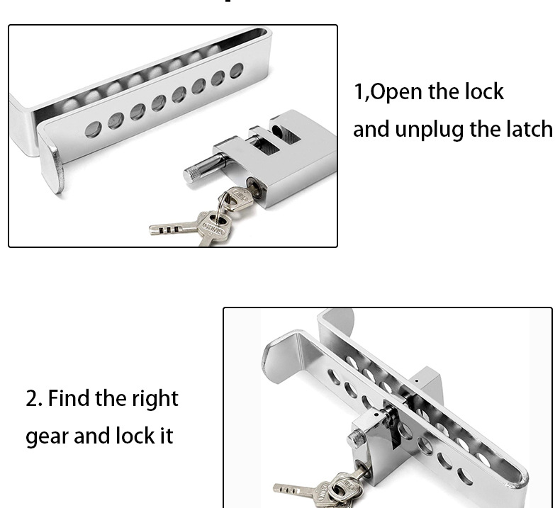Car Anti-Theft Lock Stainless Steel Car Lock Brake Lock Throttle Lock Suv Car Lock Vehicle Pedal Lock Anti-Theft Preferred Choice