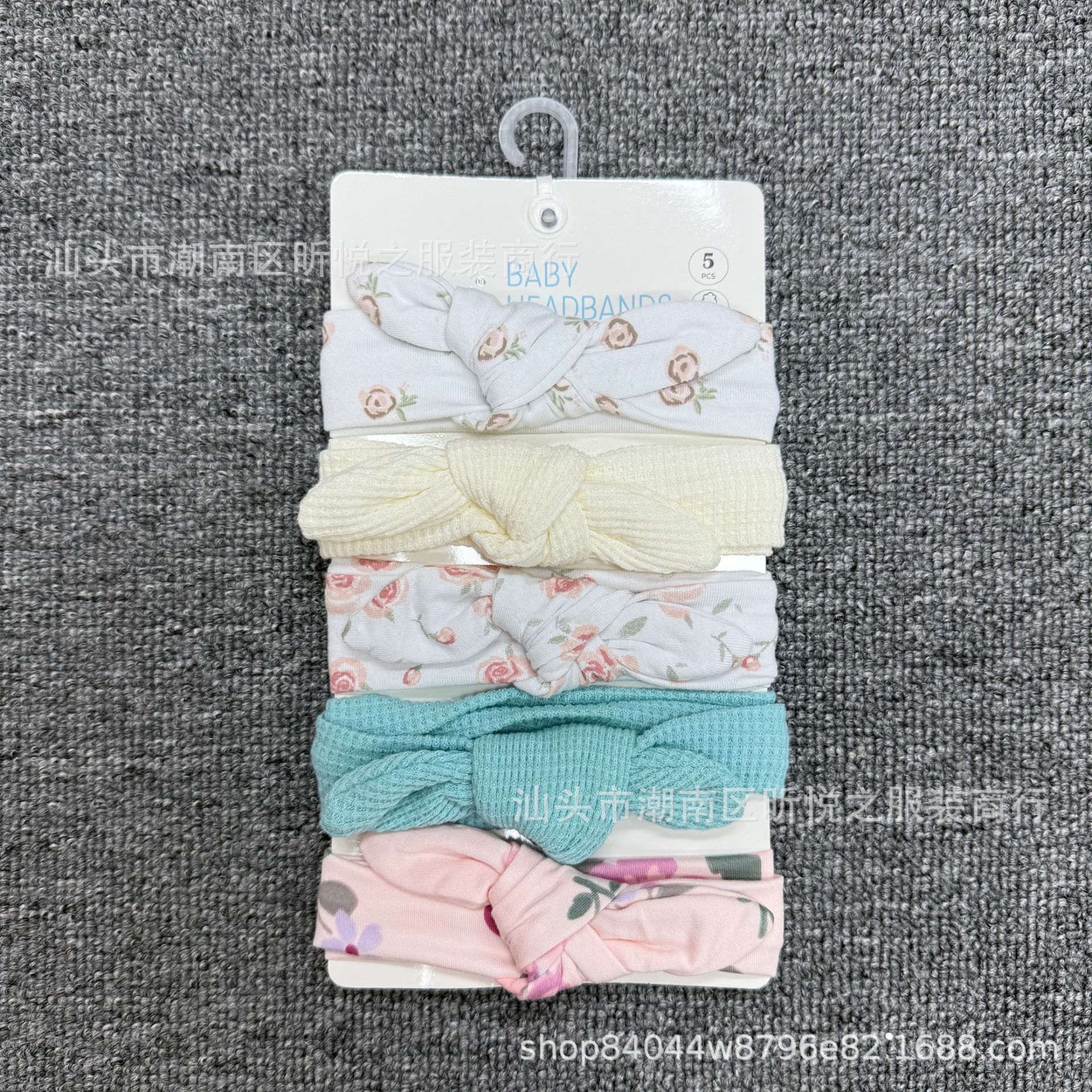 Set de Diademas y Guantes para Bebé de 6 Piezas de Algodón para Recién Nacidos image 3
