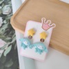 Creamy ear clips, cartoon cute earrings, no pierced ears