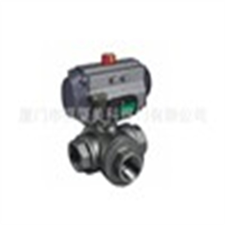 福厦美科阀门Q614F Q615F气动三通球阀不锈钢电动三通球阀