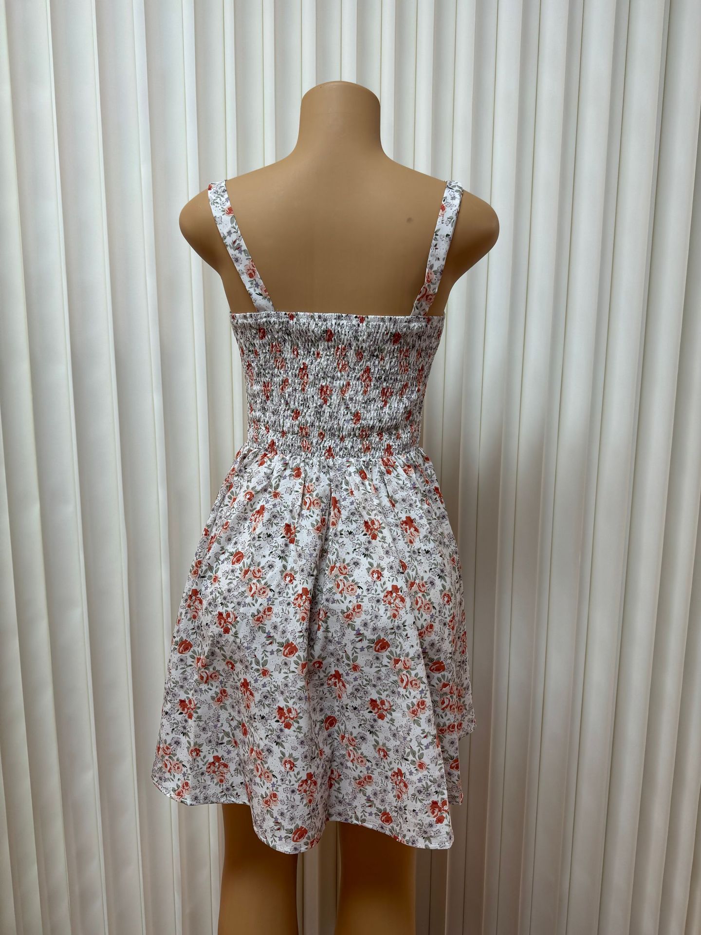 Women's Sexy Strappy Floral Mini Dress Waist Cinching Style New Item_ecoleips.com