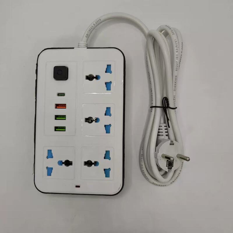 Popular Export Power Strip European Universal Socket American Australian Uk Safety Door USB Light-Up C