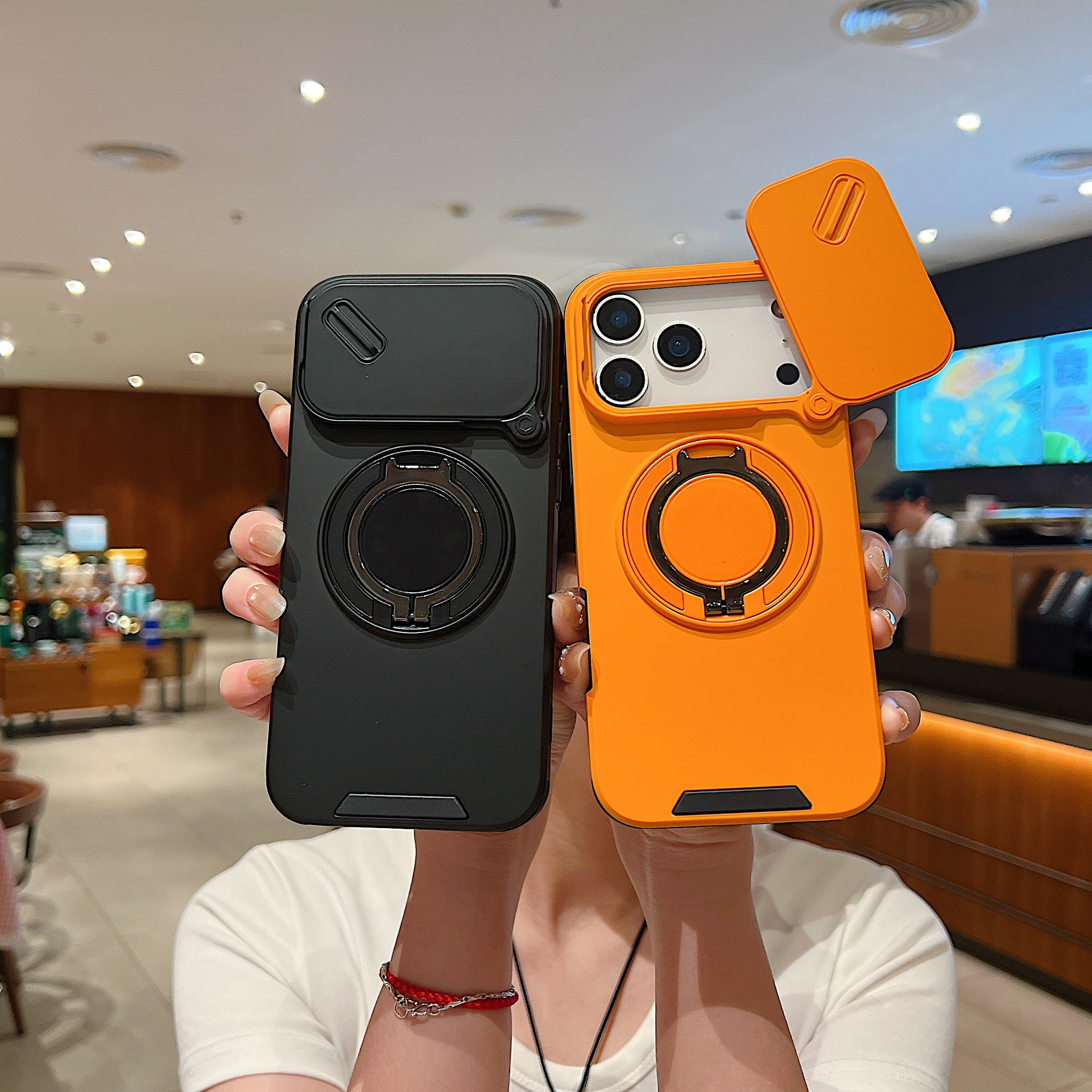 Compatible With IPhone 17 Max Lingke Phone Case 16 Pro Push Window Stand 15 Shockproof 14 Protective Cover_voghion.com