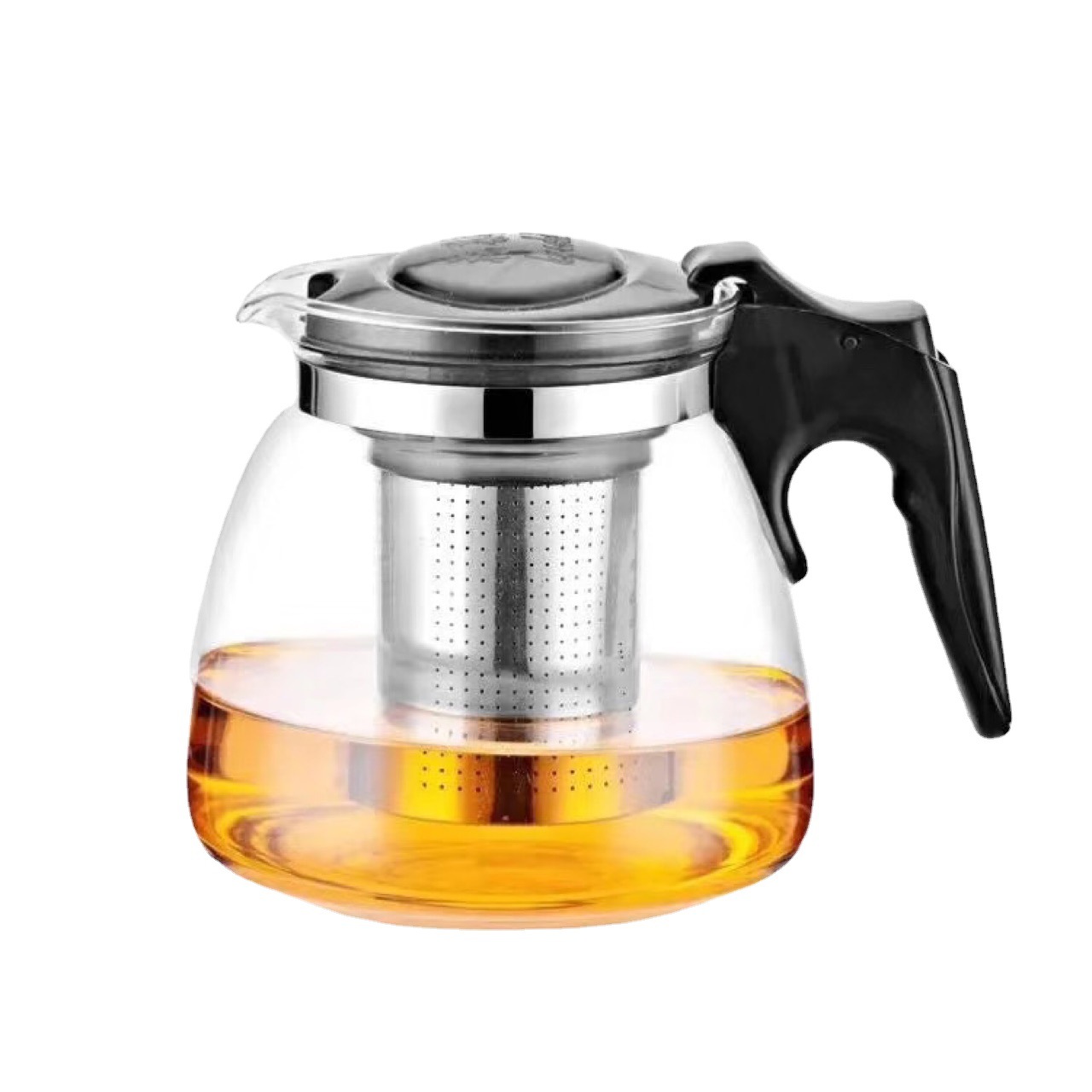 Multi-especificación de gran capacidad 900ML agua hirviendo cerveza de vidrio flor tetera juego de té imprimible logo regalo hotel