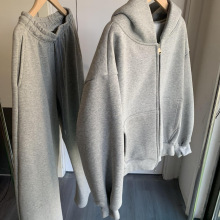 580G重磅短款加绒开衫夹克卫衣男女款冬季休闲宽松上衣连帽子外套