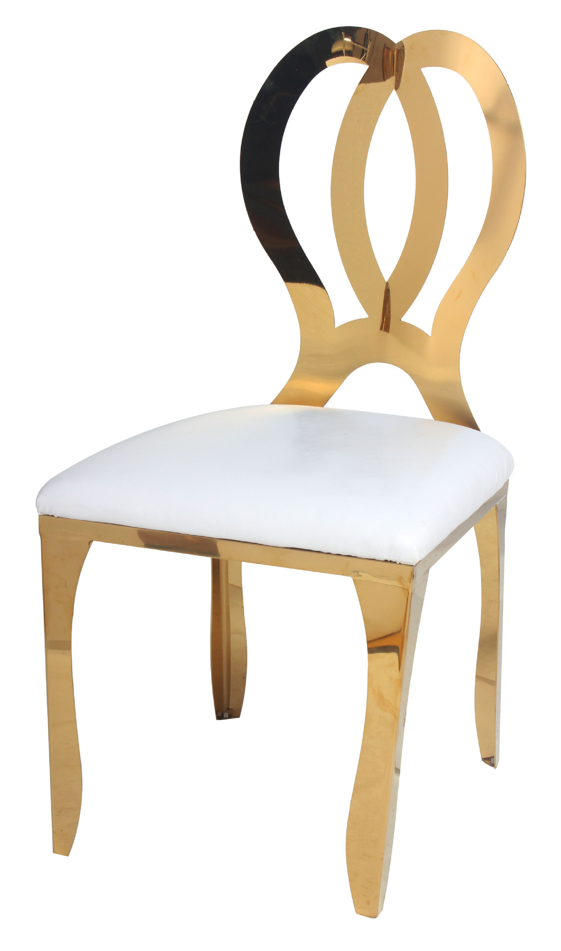 Muebles de sala Silla de comedor de acero inoxidable italiano minimalista Hotel banquete silla hueco de acero inoxidable mariposa taza silla al por mayor