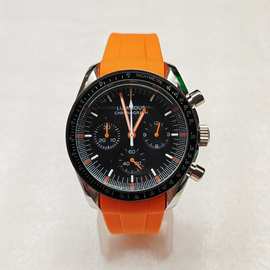 新款40mm超霸改装石英手表不锈钢表壳 装日本VK63机芯 矿物质玻璃