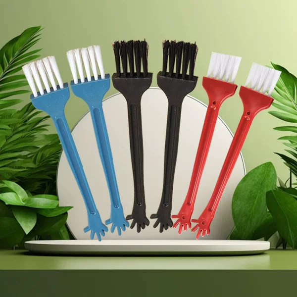 Factory Direct sales five finger keyboard brush plastic brush micro particle dust brush computer digital cleaning brush wholesale
