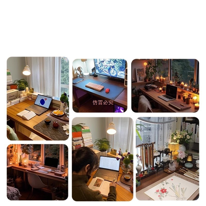 Solid wood desk home modern minimalist office desk computer desk…
