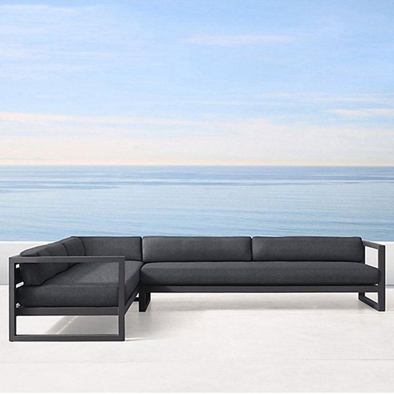 Sofá de aleación de aluminio al aire libre sillón balcón al aire libre jardín patio al aire libre impermeable moderno minimalista combinación de muebles