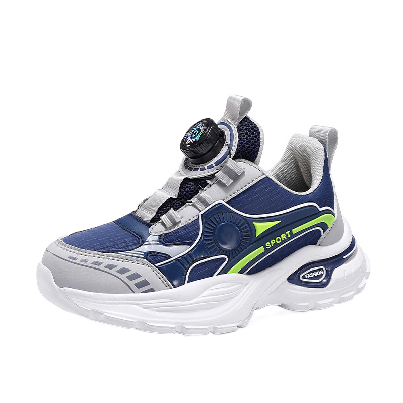 Zapatos deportivos para niños nuevos zapatos de correr casuales de estilo de cuero para estudiantes de edad media y alta