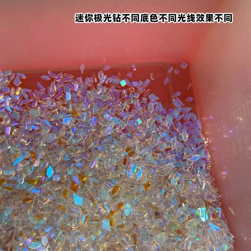 Wen Elf with Internet Celebrant Mini small size Aurora Drill Nail Drill Special-shaped Drill Nail Super Flash Rhinestone Jewelry Wen Elf with Internet Celebrant Mini small size Aurora Drill Nail Drill Special-shaped Drill Nail Super Flash Rhinestone Jewelry