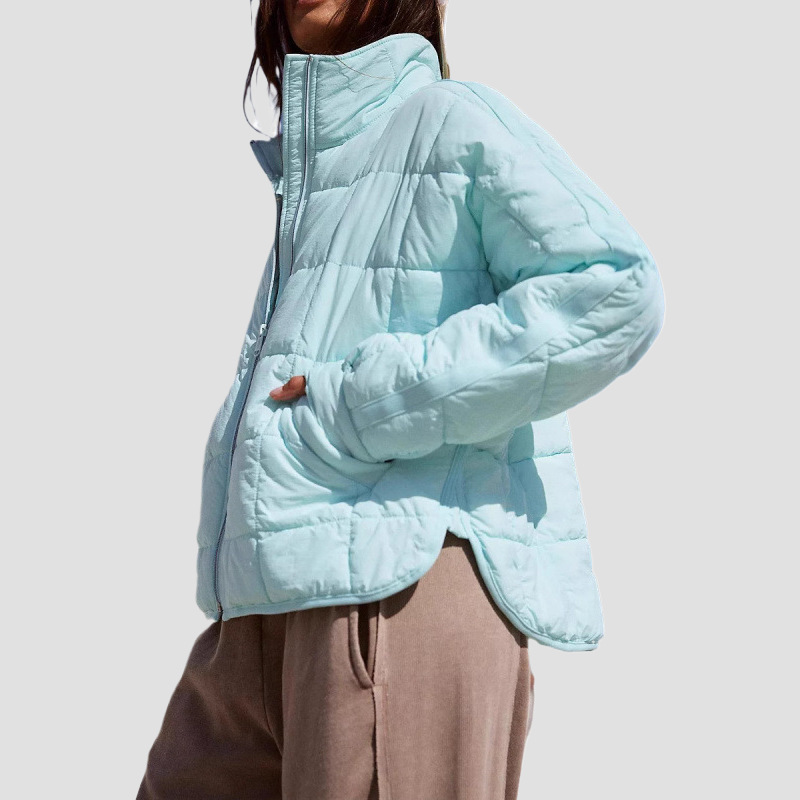 European and American Cross-Border Autumn and Winter Women's Lightweight Zippered Compressible Cotton Short down Jacket European and American Cross-Border Autumn and Winter Women's Lightweight Zippered Compressible Cotton Short down Jacket