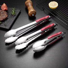 Stainless steel food tongs home kitchen steak tongs barbecue tongs meat tongs baking bread spatulas food tongs