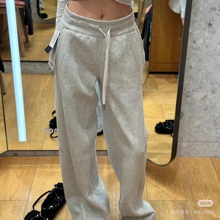 Lulu Original Standard Scuba Women's Mid-Waist All-Match Wide-Leg Sports Casual Pants Yoga Pants Micro Flare Pants