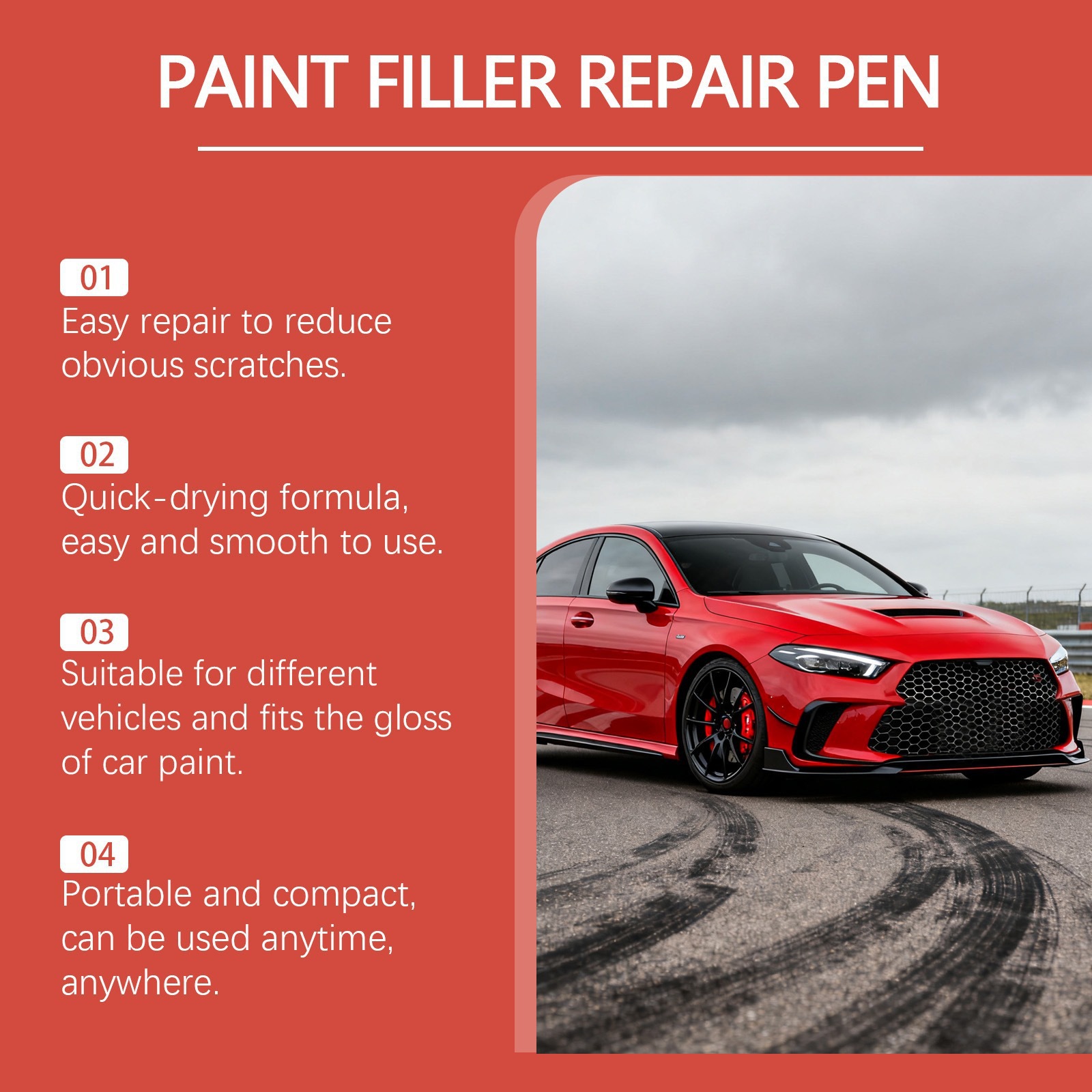 Cross-Border Hot-Selling Product: Universal Car Paint Repair Pen for Scratch Repair, Regardless of Car Model or Color, Quick Repair with No Trace in Just One Application