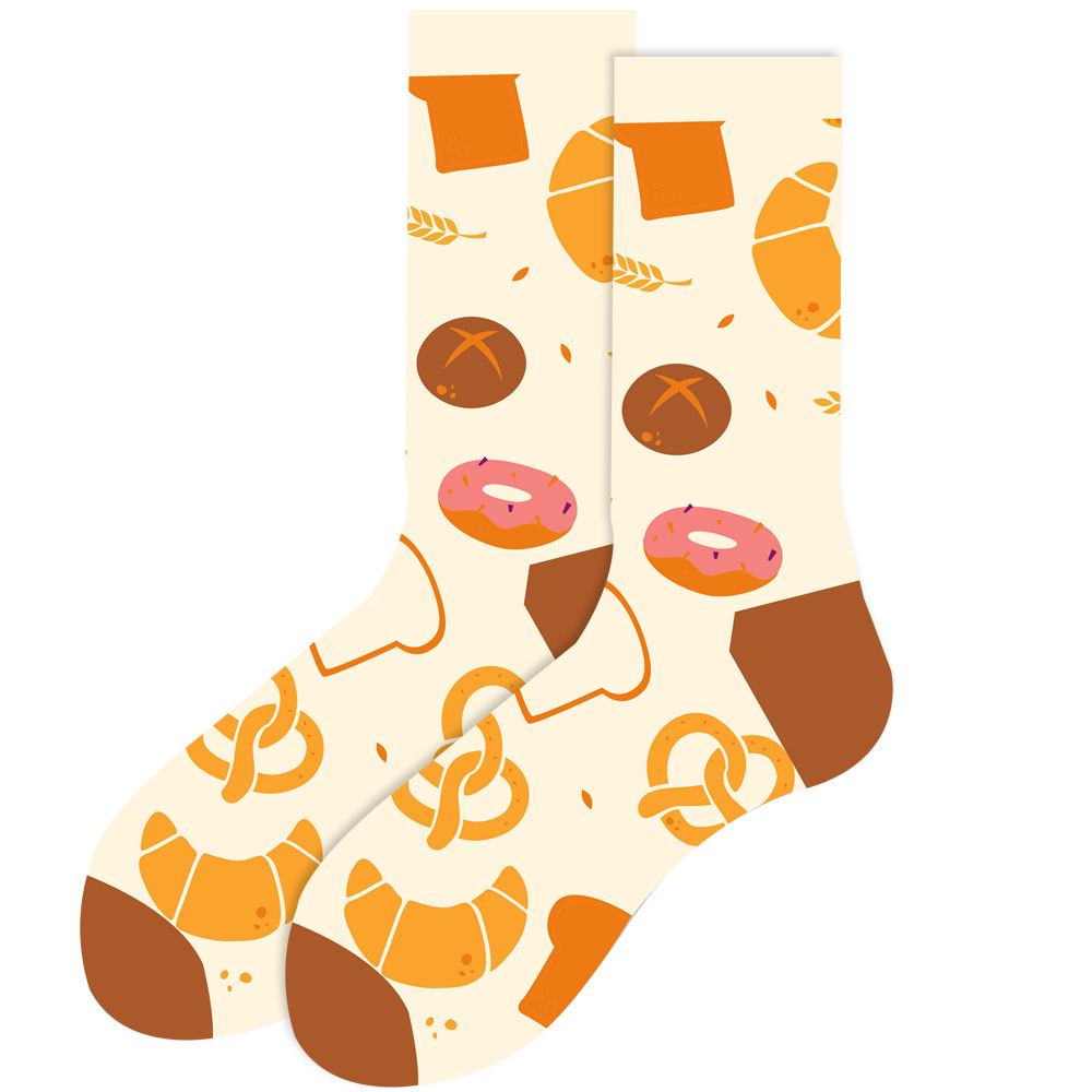 Daily Occasion Printing, Color Block Pattern Autumn&Winter Season Unisex Gender Unisex Modern Style Classic Style Printing Color Block Cotton Crew Socks 20 Pairs Per Pack