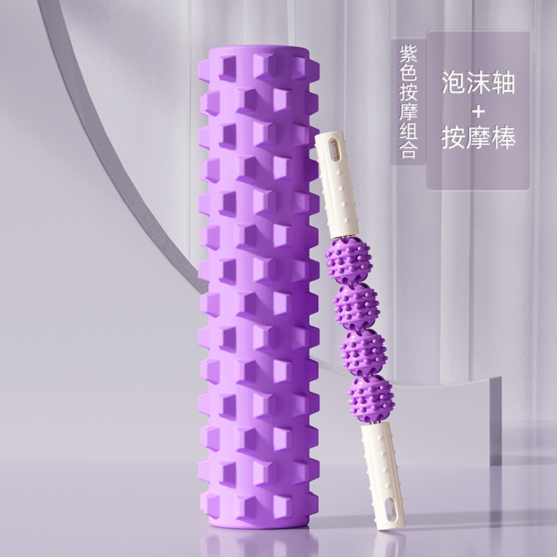 泡沫轴实心滚轴大尺寸肌肉放松瘦腿按瑜伽柱狼牙棒瑜伽用品泡沫轴|undefined