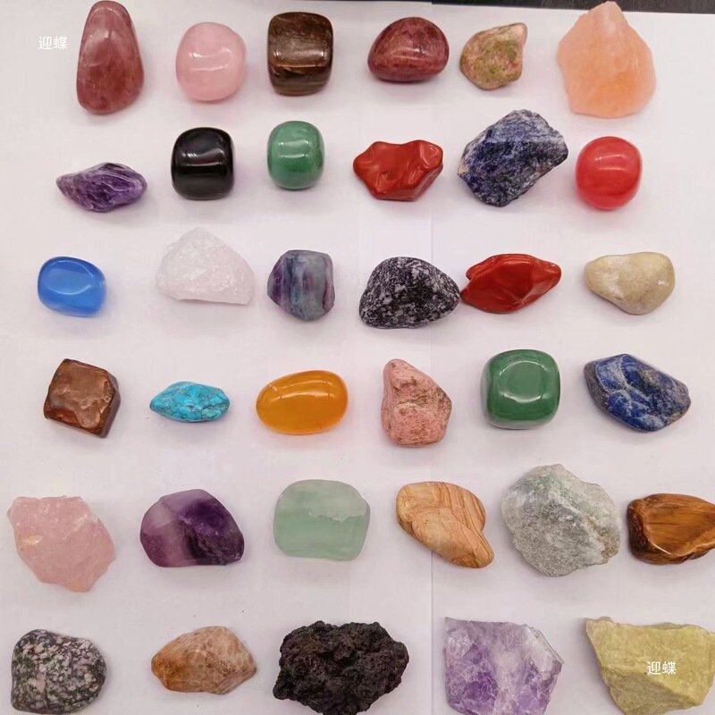 Various Crystal Ores, 24 Ore Sets, Archaeological Excavation Ore Crystal Stone Specimens, Toy Stone Ores