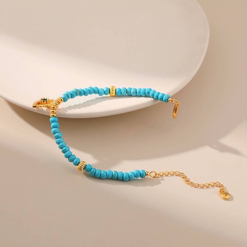 Retro Eye natural stone Copper Plating Bracelets 1 Piece